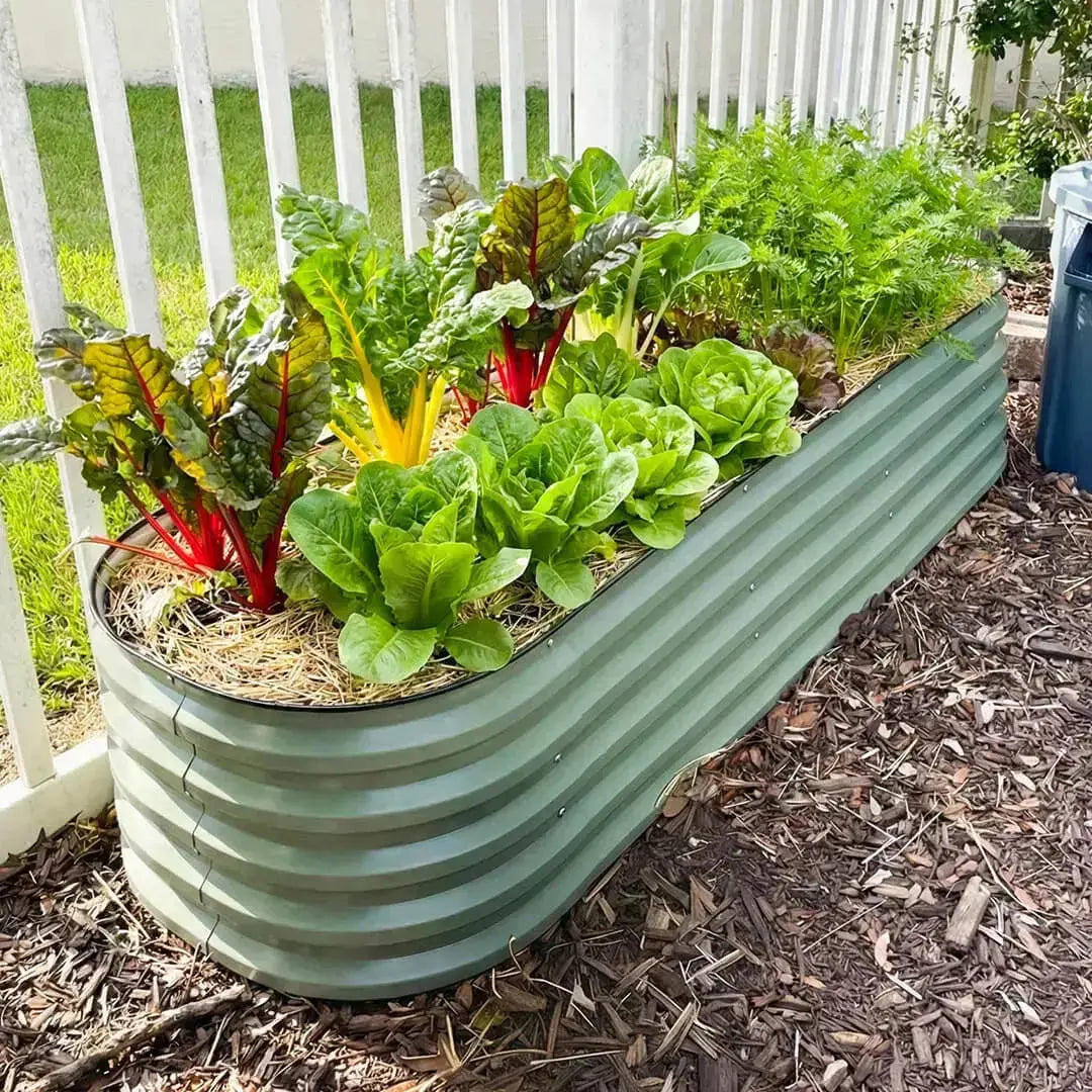 6.5x2 ft metal raised garden beds-VEGEGA