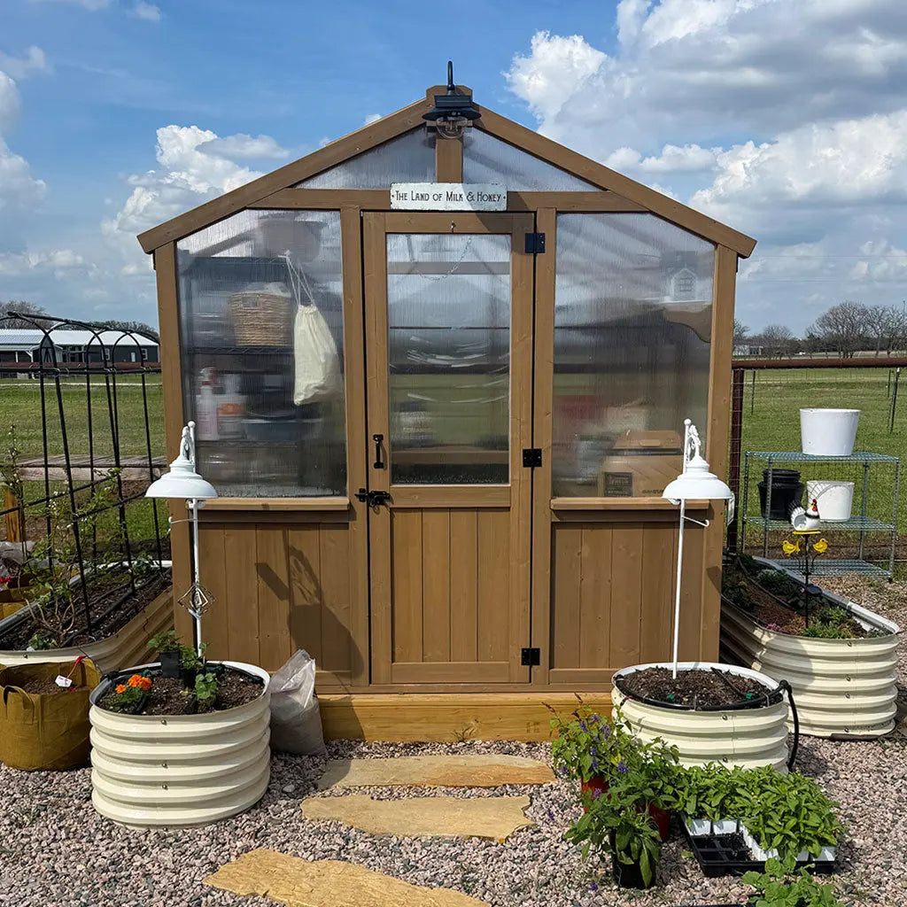 round metal raised garden bed-Vegega