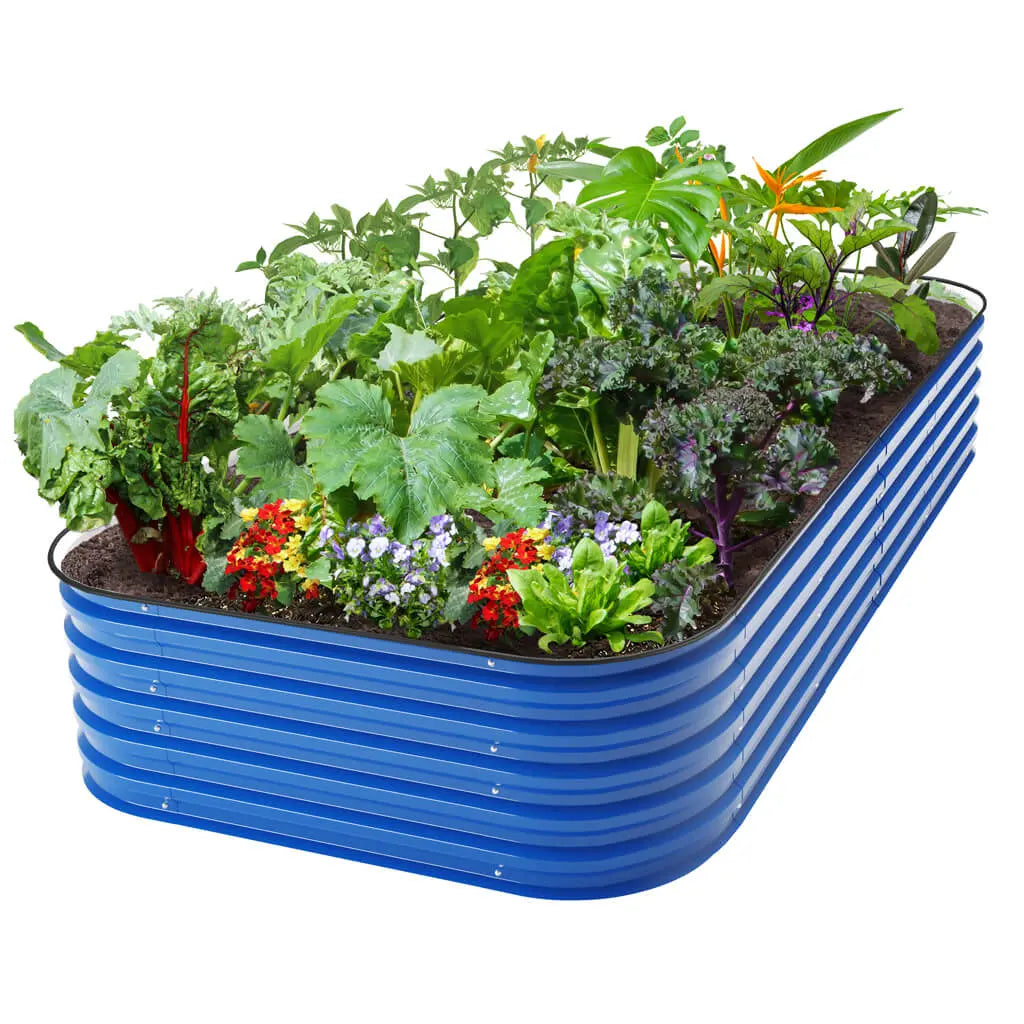 8x4 modular raised garden bed blue-Vegega