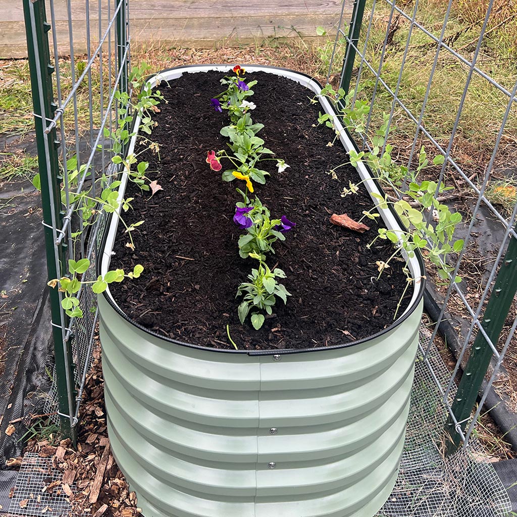 growing flowers in a herb planter box for deck railing-Vegega