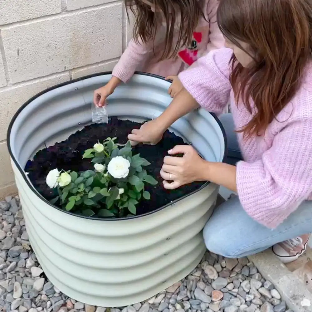 17''Tall 24” Wide Round Metal Raised Garden Beds-Vegega