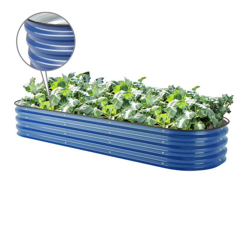 11 inches tall blue raised beds-Vegega