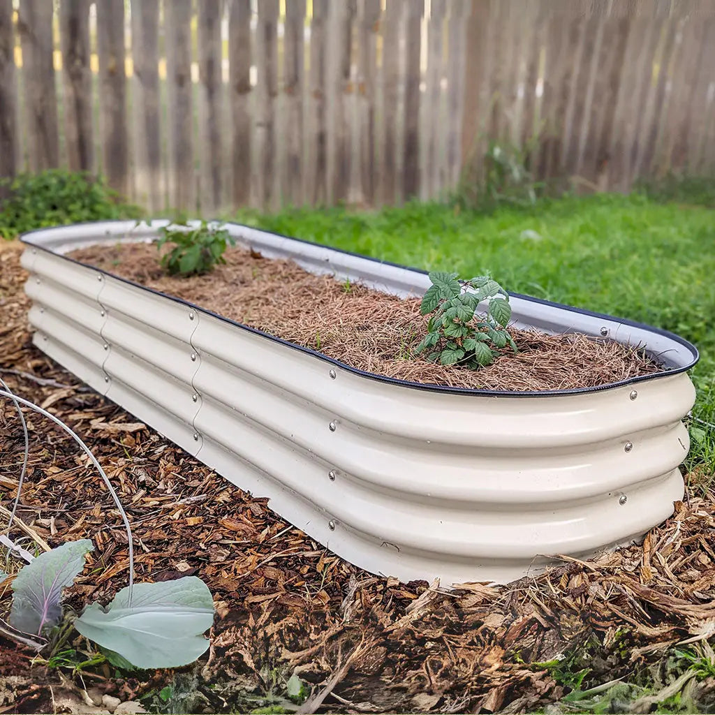 11'' Tall 6.5x2 Galvanized Raised Flower Bed (6 in 1)【Upgrade 2.0】