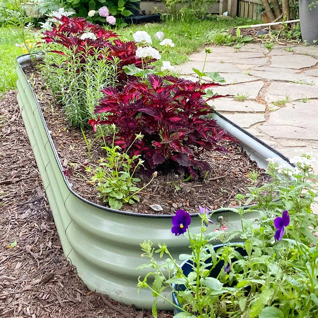 11'' Tall 8x2 Corrugated Metal Flower Beds (9 in 1)【Upgrade 2.0】