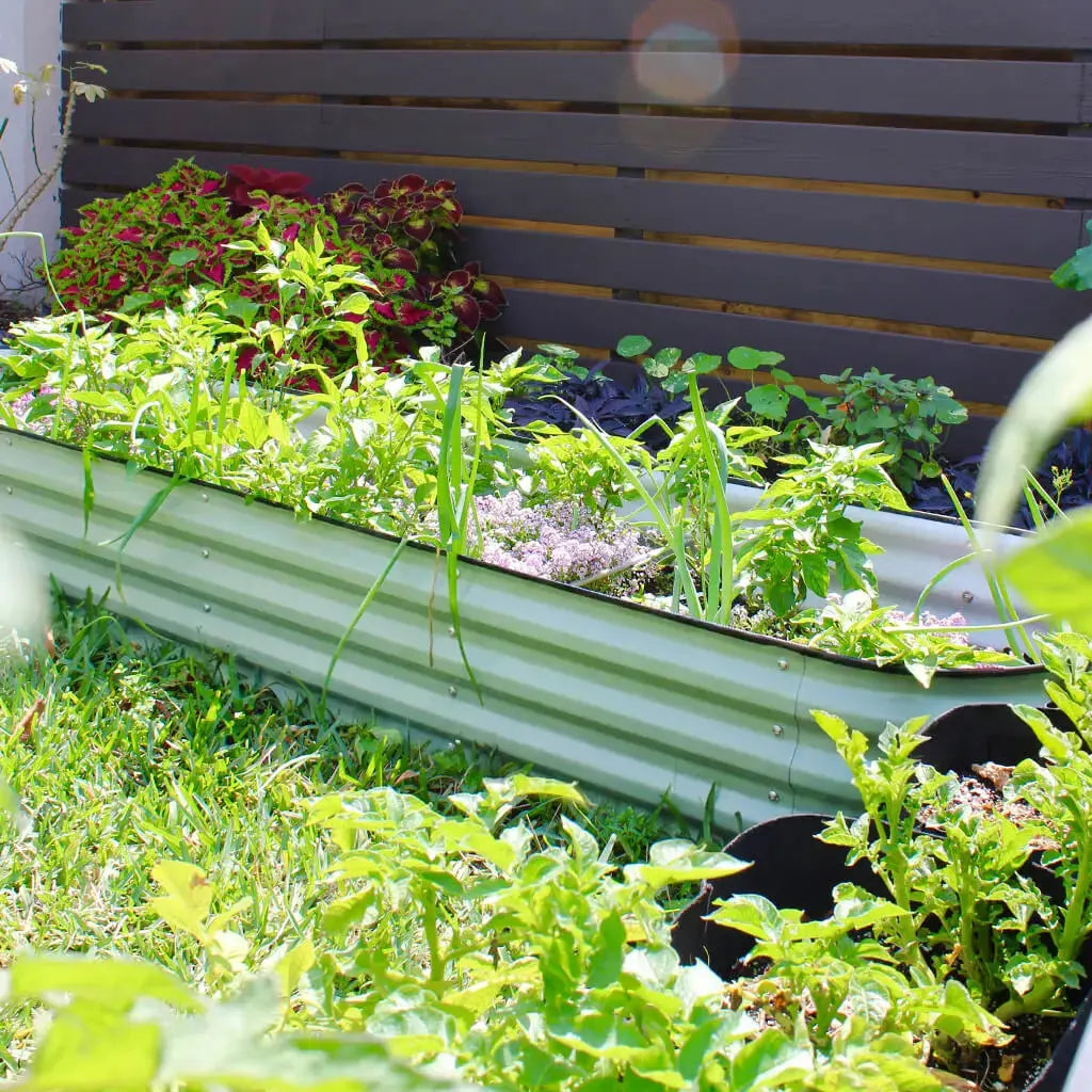 Corrugated Metal Flower Beds-VEGEGA