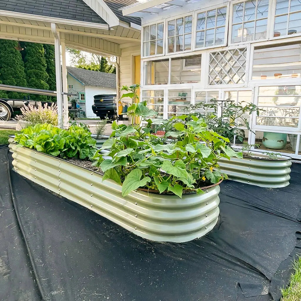 11-inch tall 8x2 corrugated flower bed-VEGEGA