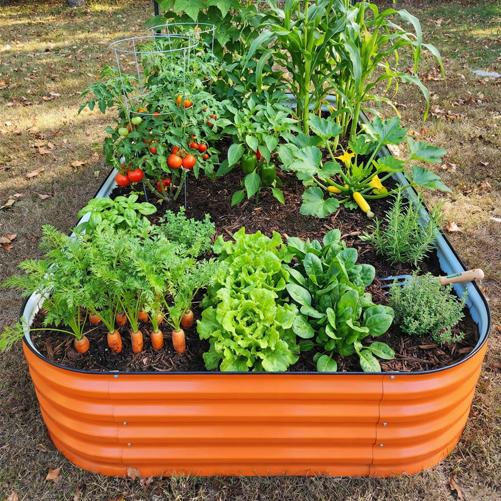 17'' Tall 4x8 Metal Raised Garden Beds (10 in 1)【Upgrade 2.0】