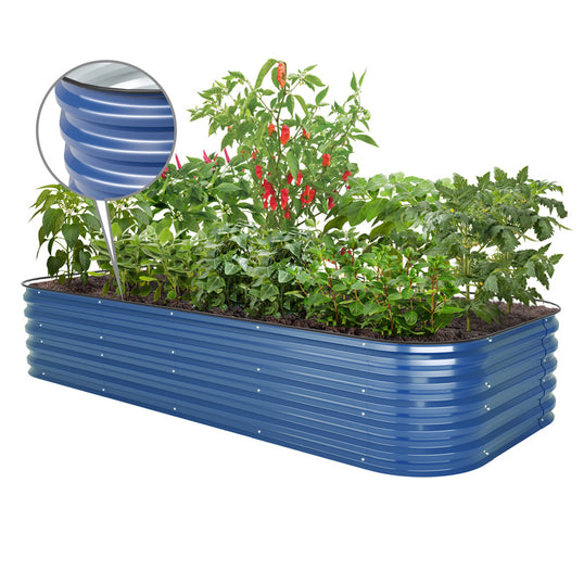 modern raised garden bed ideas blue-Vegega
