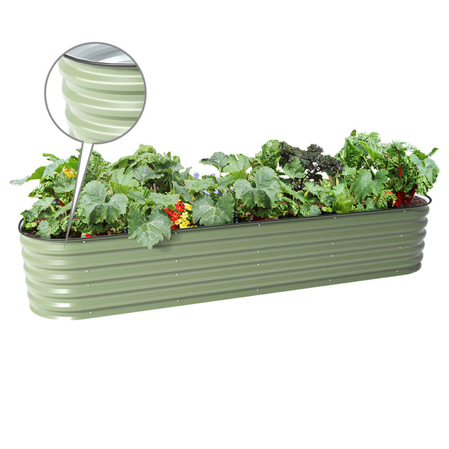 17 inches tall green metal planter boxes-Vegega