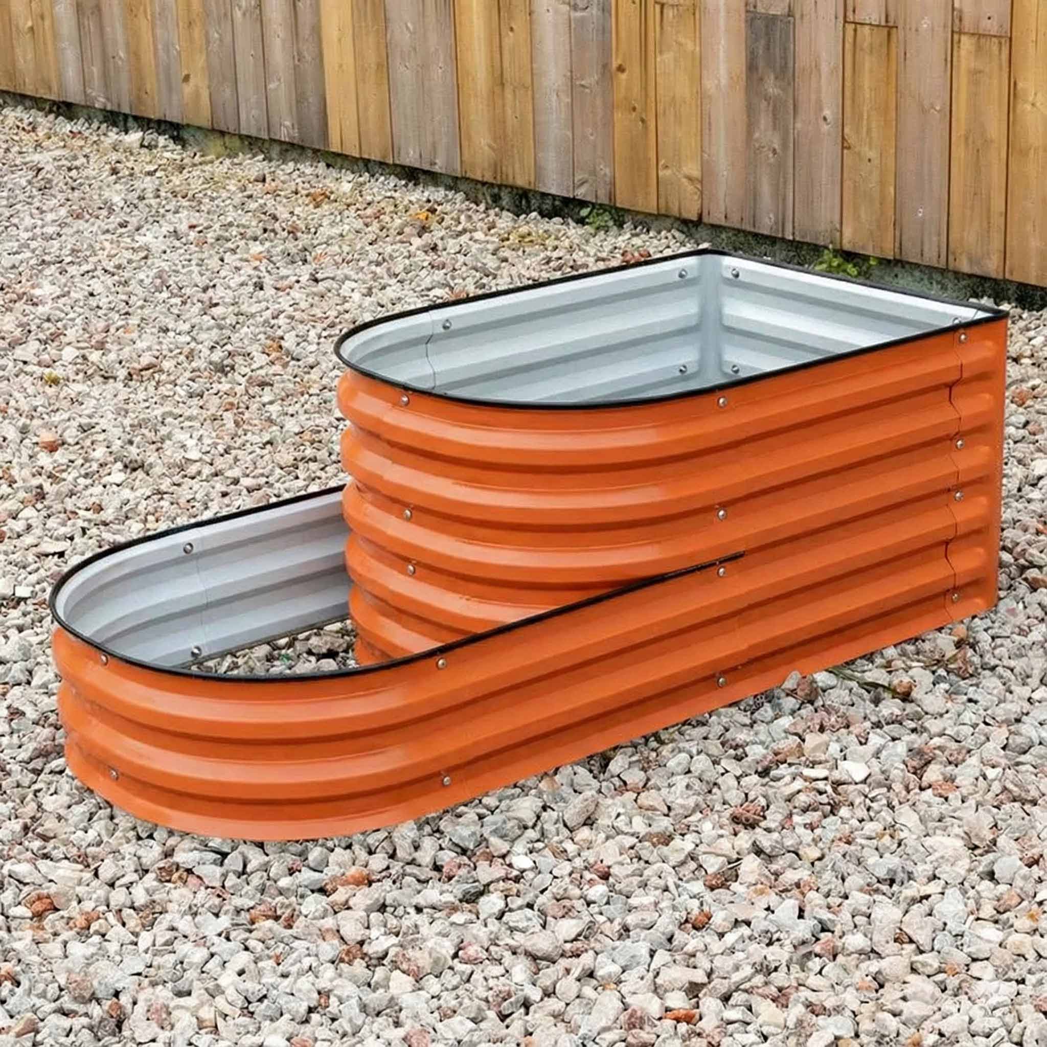 2 Tiered Planter orange-Vegega