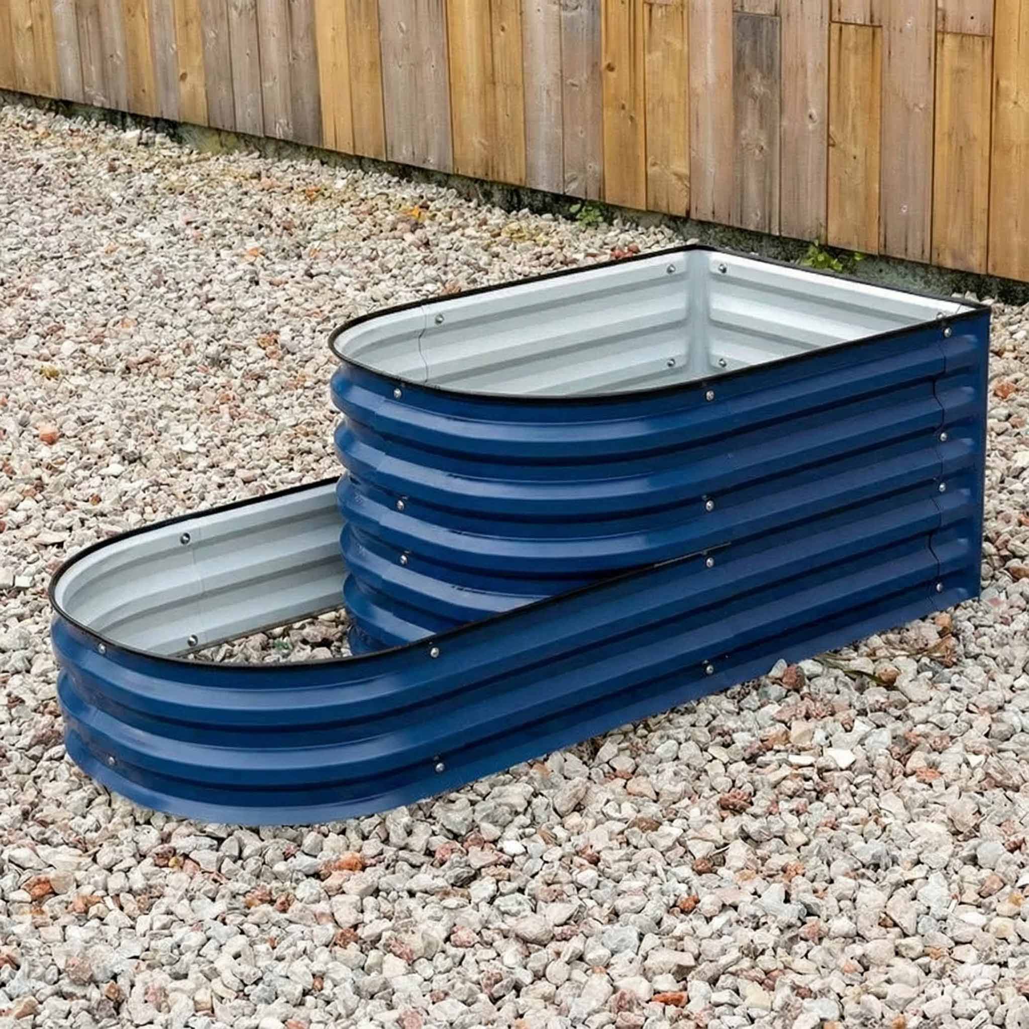 2 Tiered Planter blue-Vegega