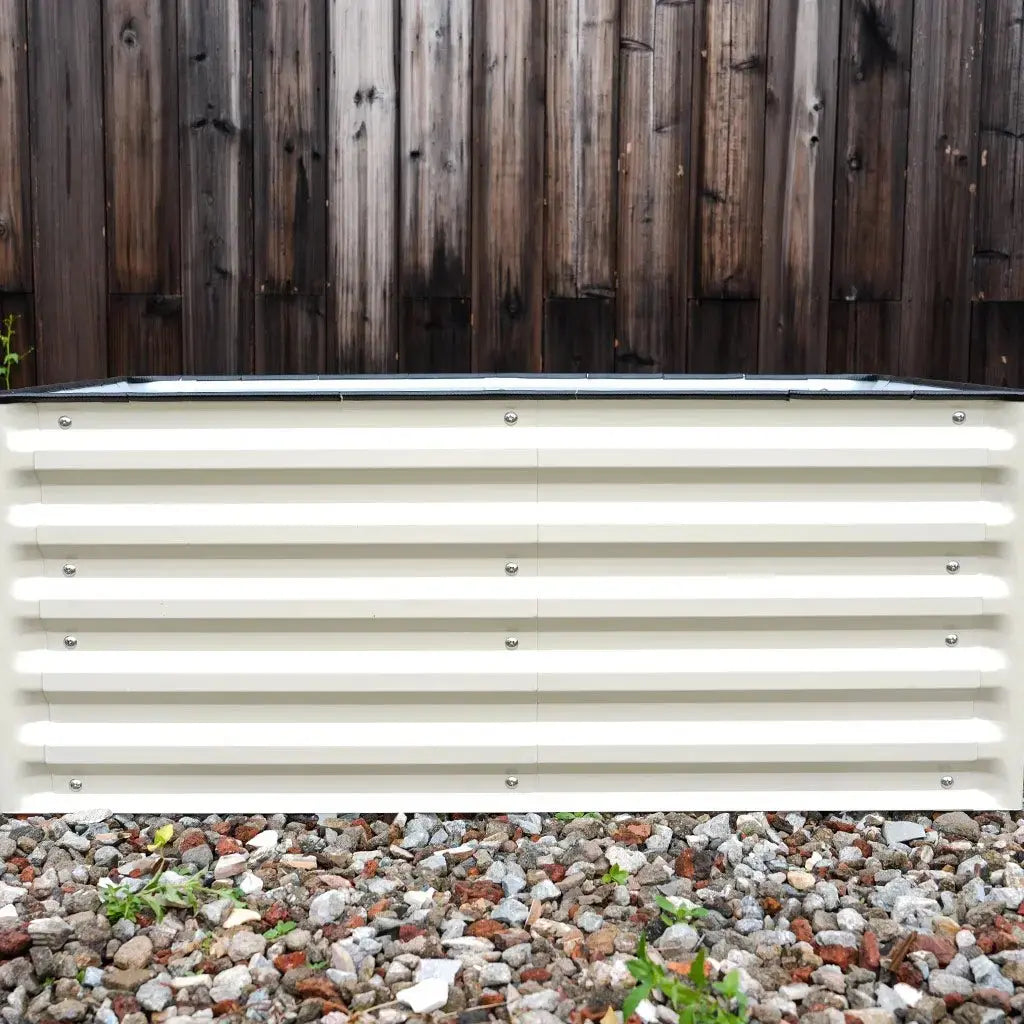 white Rectangle Raised Garden Bed 3.5x2 size- vegega metal raised garden bed