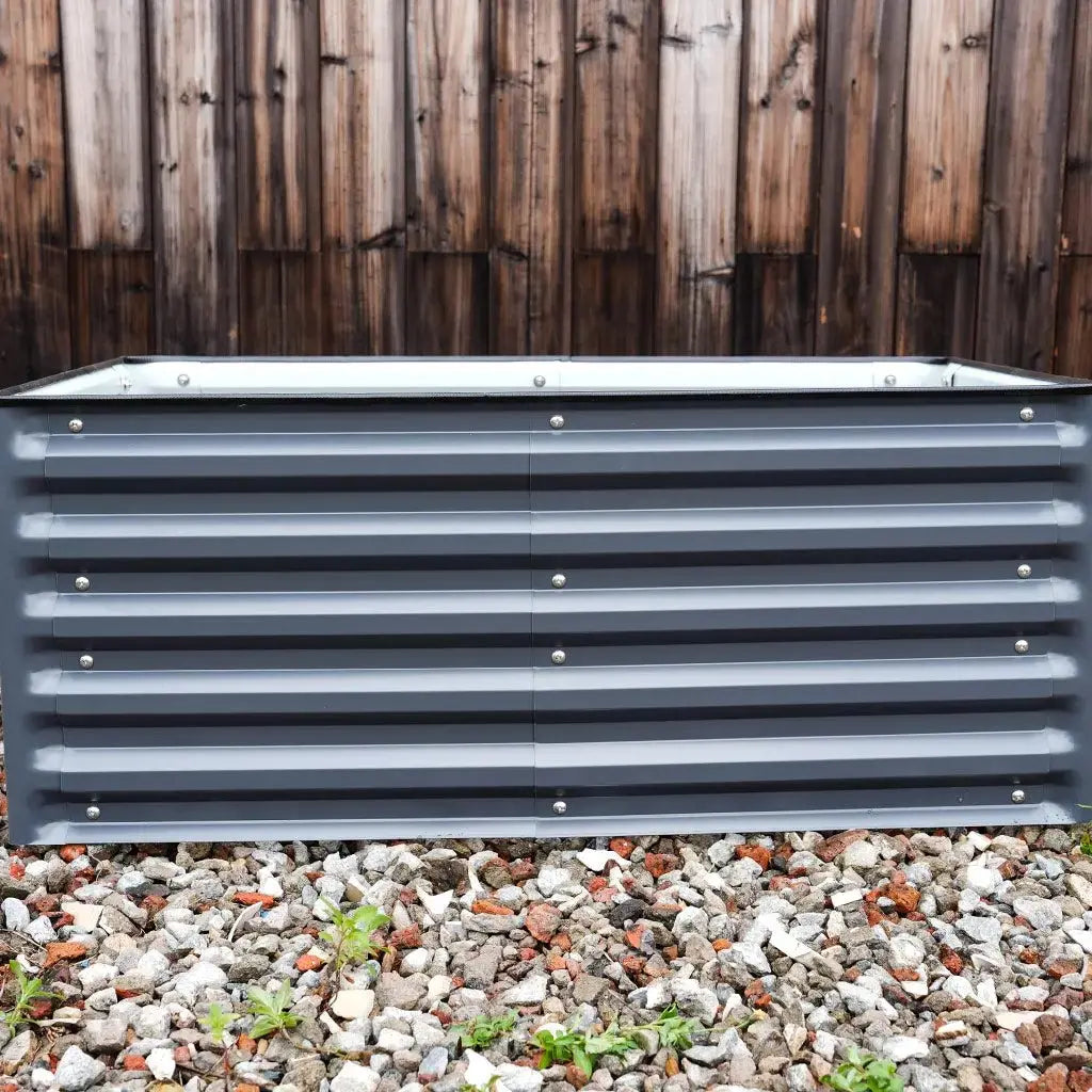 Rectangle 3.5x2 Raised Garden Bed gray- vegega metal raised garden bed