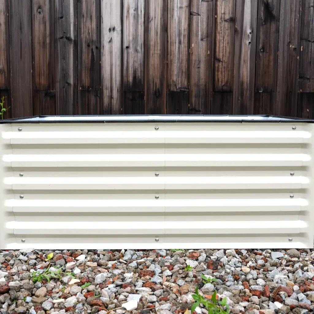 white Rectangle Raised Garden Bed 3.5x2 size- vegega metal raised garden bed