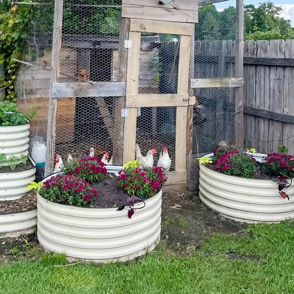 17'' Tall 42'' Wide Round Raised Garden Beds【Upgrade 2.0】