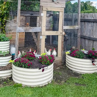 17'' Tall 42'' Wide Round Raised Garden Beds【Upgrade 2.0】