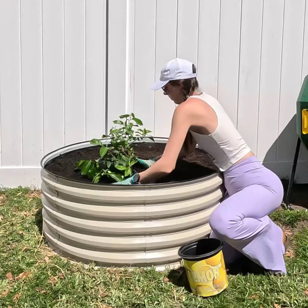 17'' Tall 42'' Wide Round Raised Garden Beds【Upgrade 2.0】 Vegega