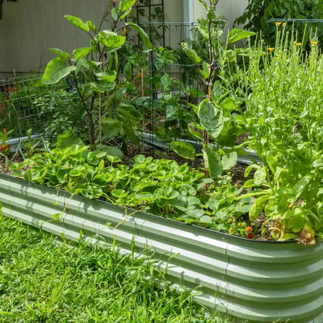 17'' Tall 4x8 Metal Raised Garden Beds (10 in 1)【Upgrade 2.0】 - VEGEGA Metal Raised Garden Bed