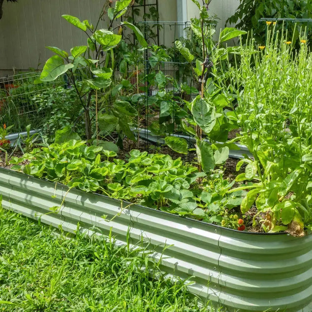 17'' Tall 4x8 Metal Raised Garden Beds (10 in 1)【Upgrade 2.0】 - VEGEGA Metal Raised Garden Bed