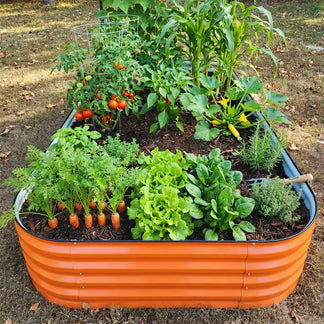 17'' Tall 4x8 Metal Raised Garden Beds (10 in 1)【Upgrade 2.0】 Vegega