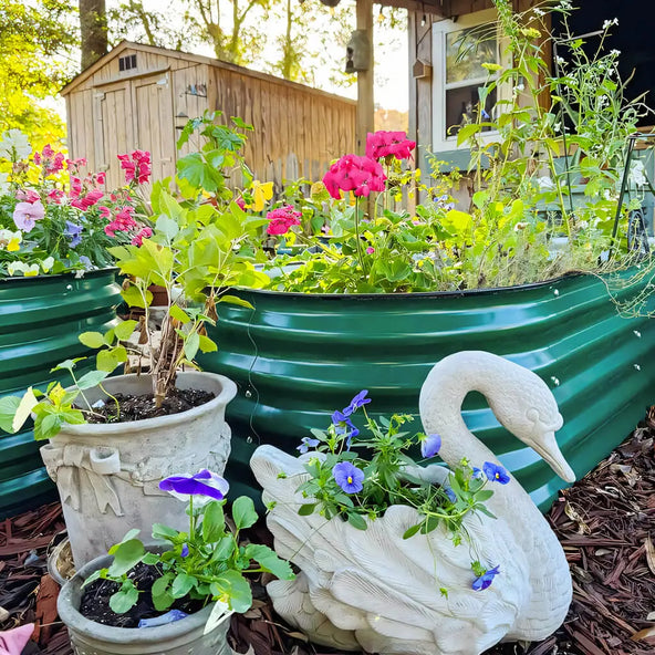 corrugated metal planter boxes-Vegega