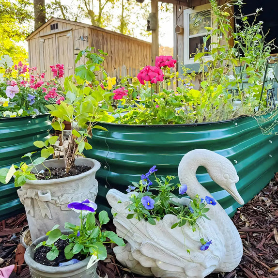 corrugated metal planter boxes-Vegega