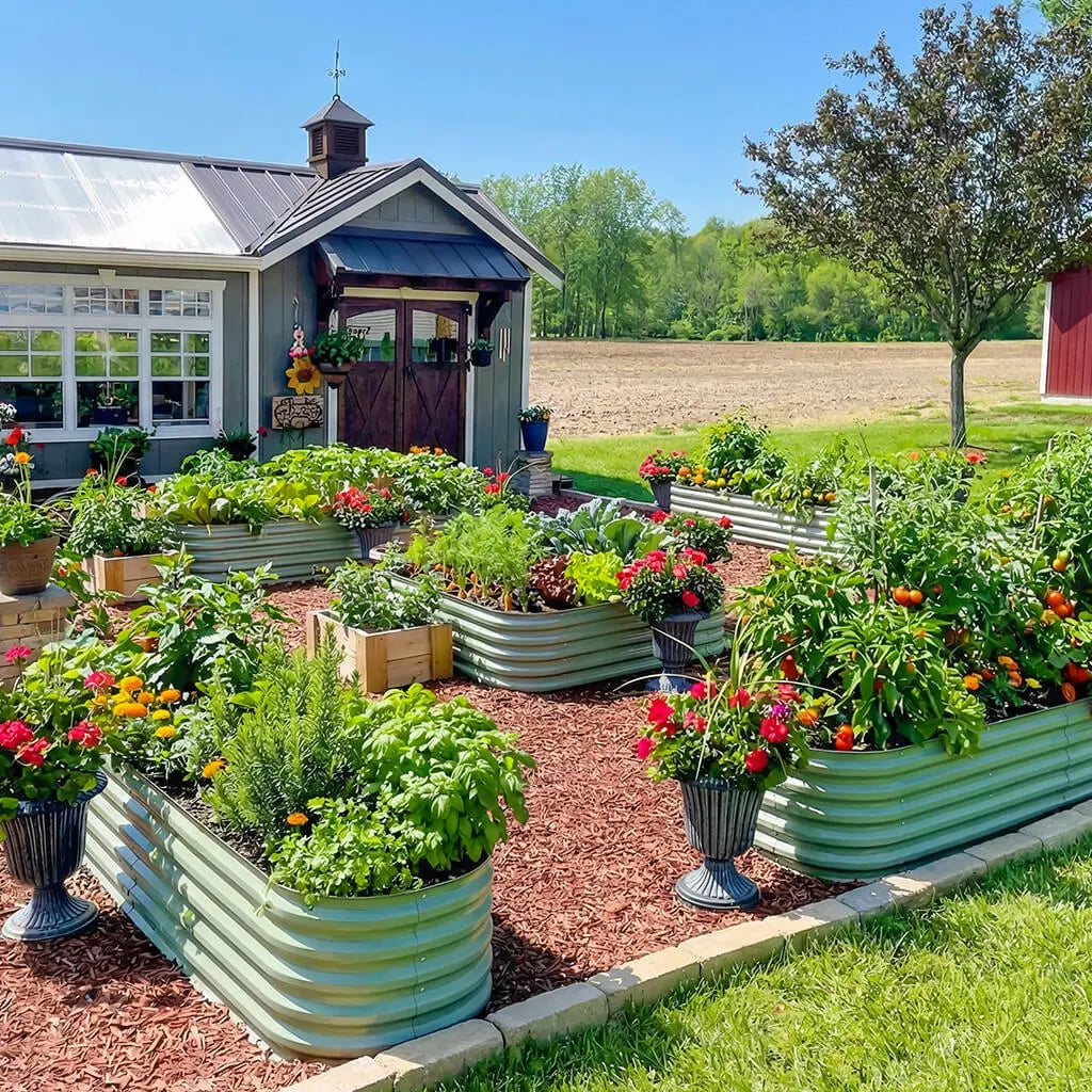 metal planter boxes garden ideas growing flowers-Vegega