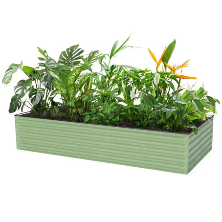 8x4 aluminum raised garden bed green-VEGEGA