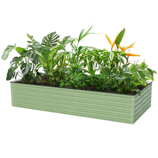 8x4 aluminum raised garden bed green-VEGEGA