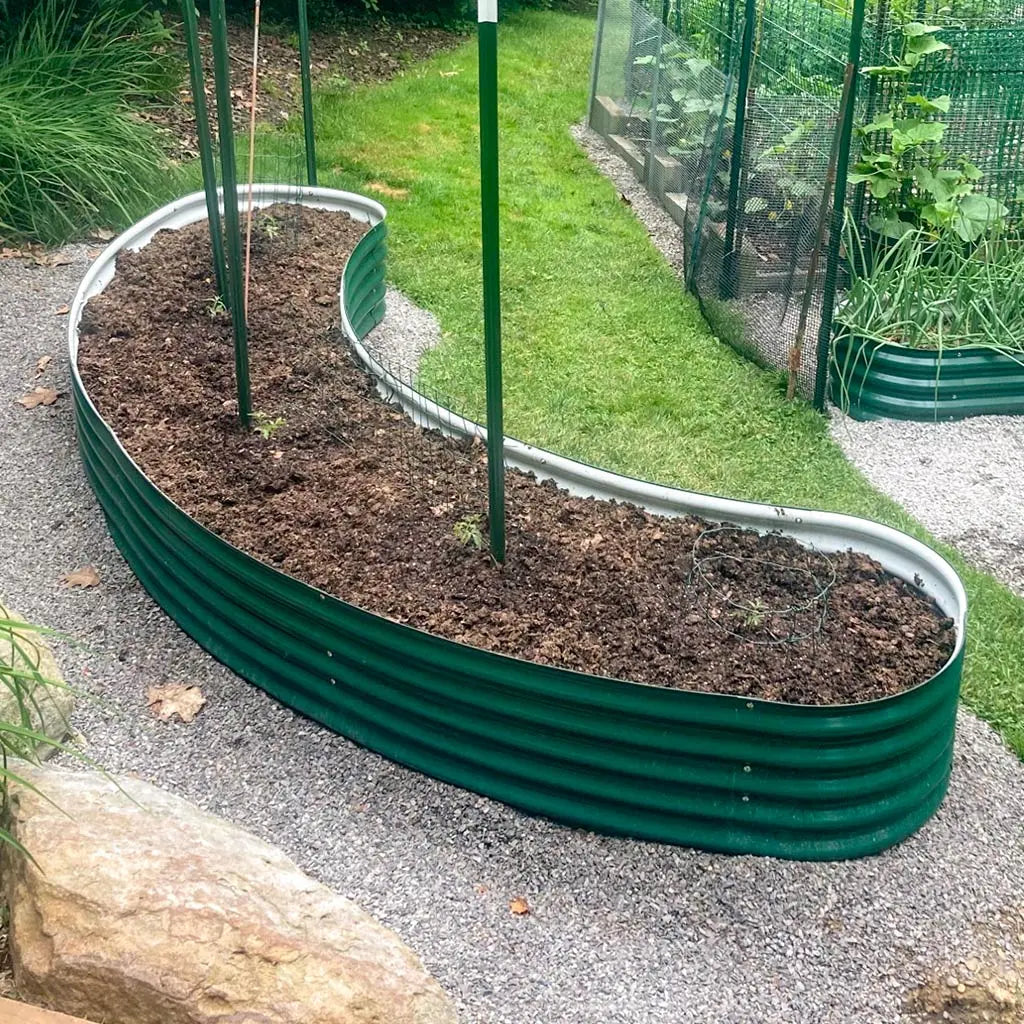 17'' Tall New Moon Shaped Raised Garden Bed