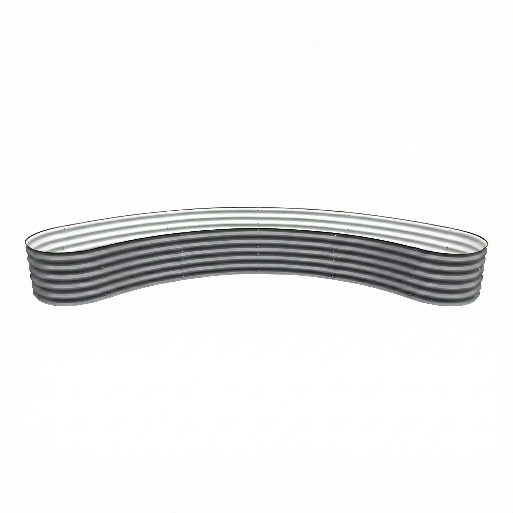 Moon Shaped Raised Garden Bed gray color-Vegega