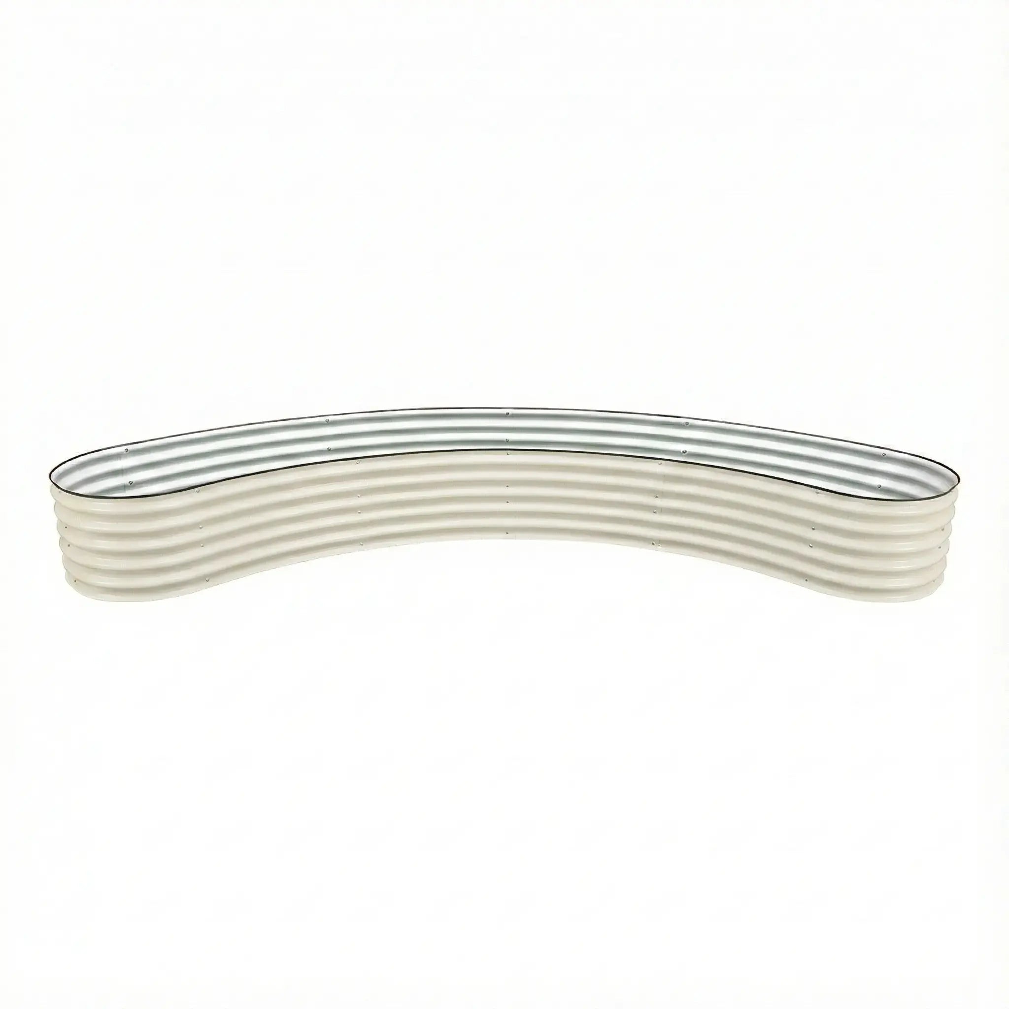Moon Shaped Raised Garden Bed white color-Vegega
