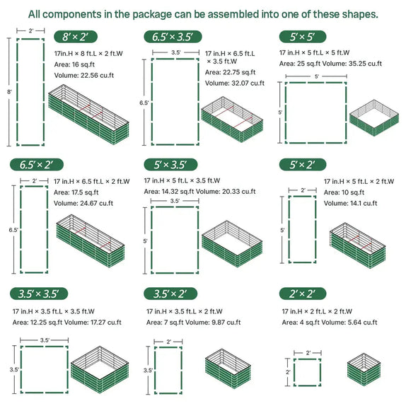 2x8 rectangle raised garden bed assembly method
