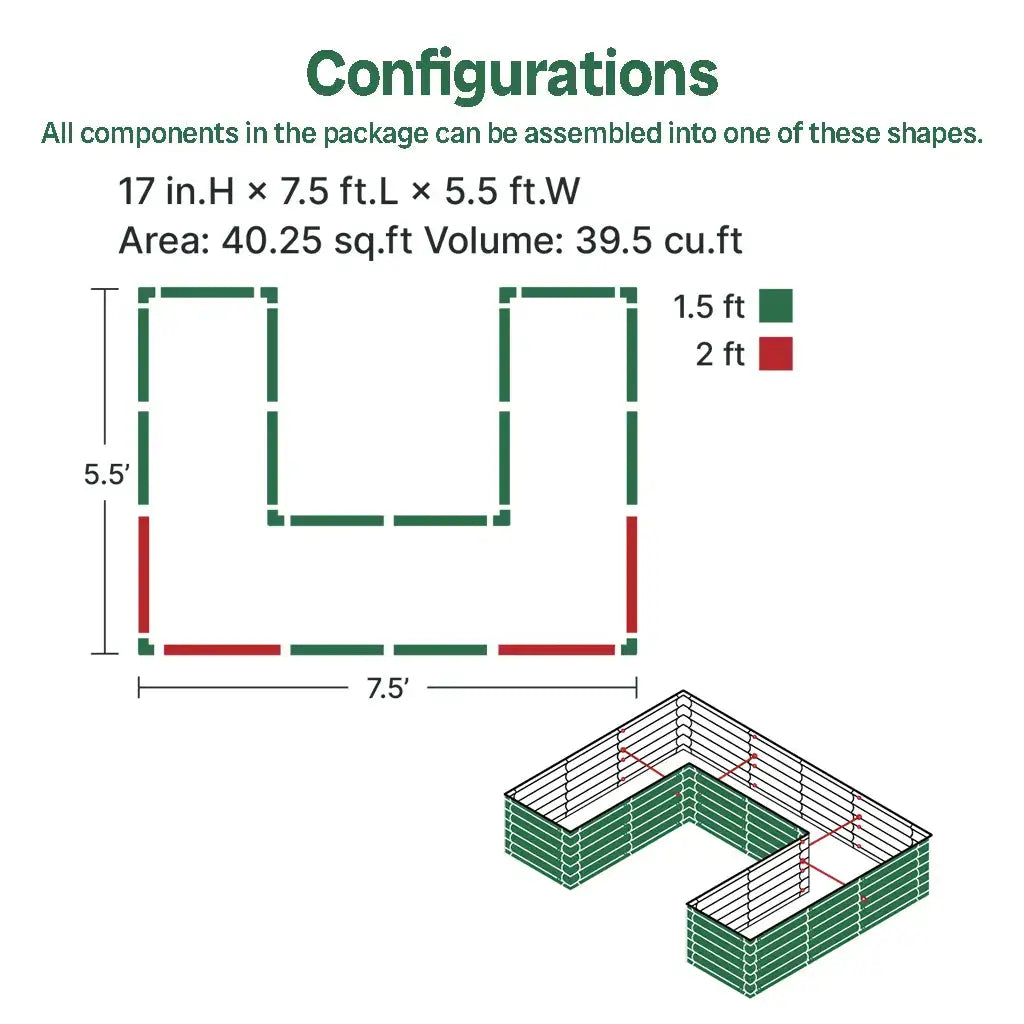 assembly method of raised garden bed u shaped