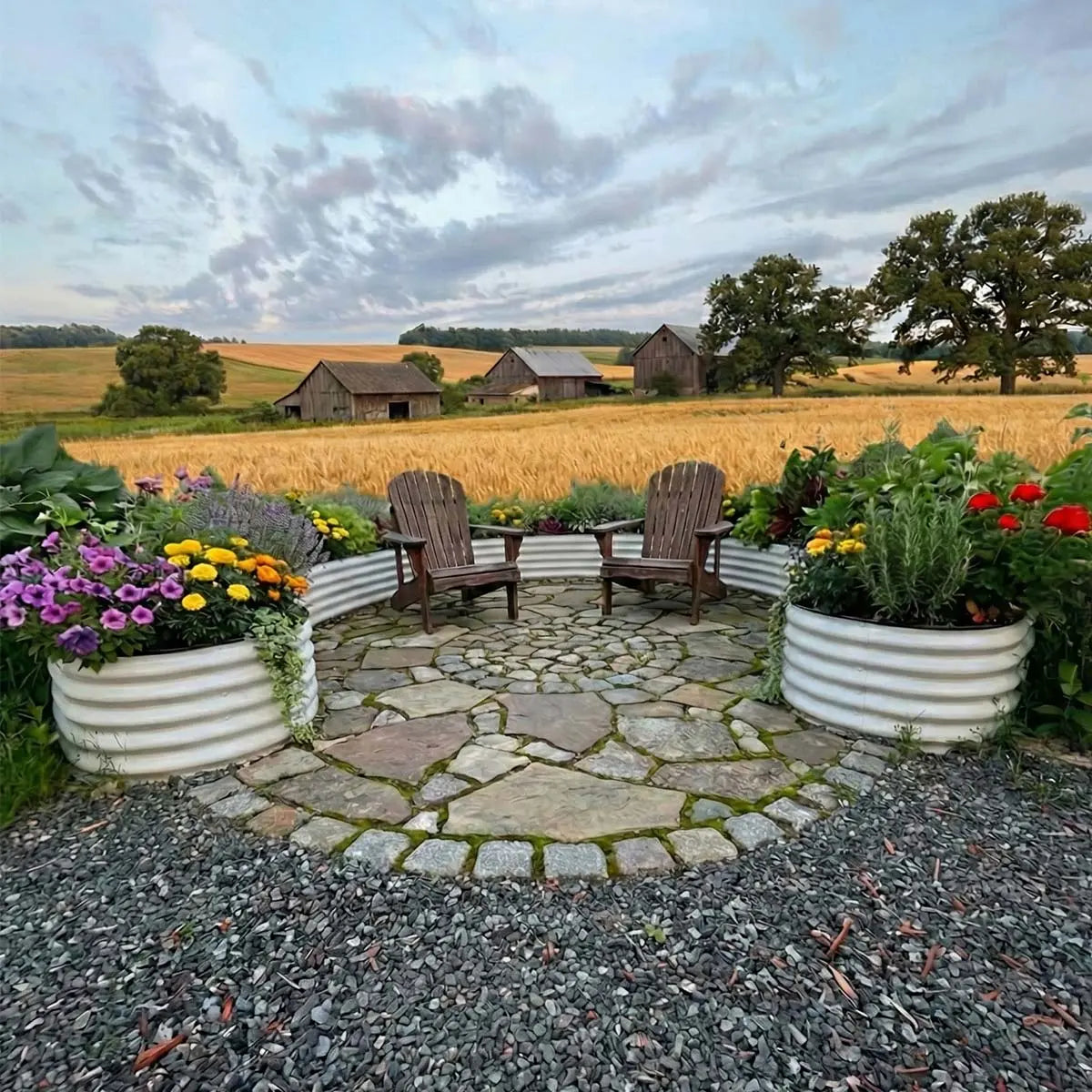 ring-shaped raised garden bed-Vegega