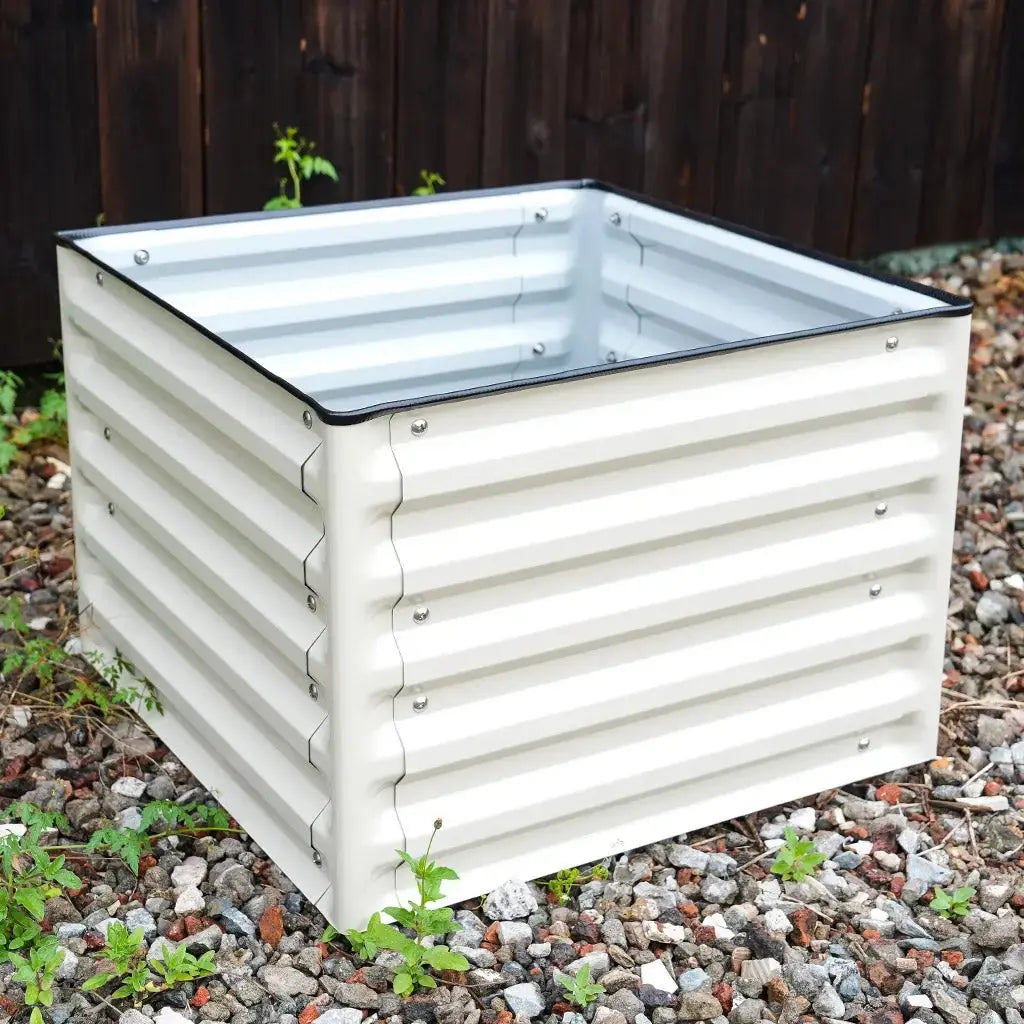 square plastic planter boxes 17" Tall Square Planter Boxes Outdoor A Pair in VEGEGA