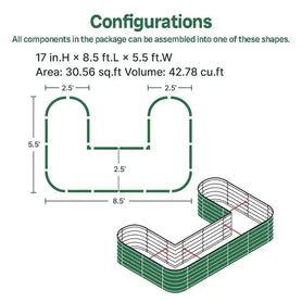 U Shaped Raised Garden Bed assembly method