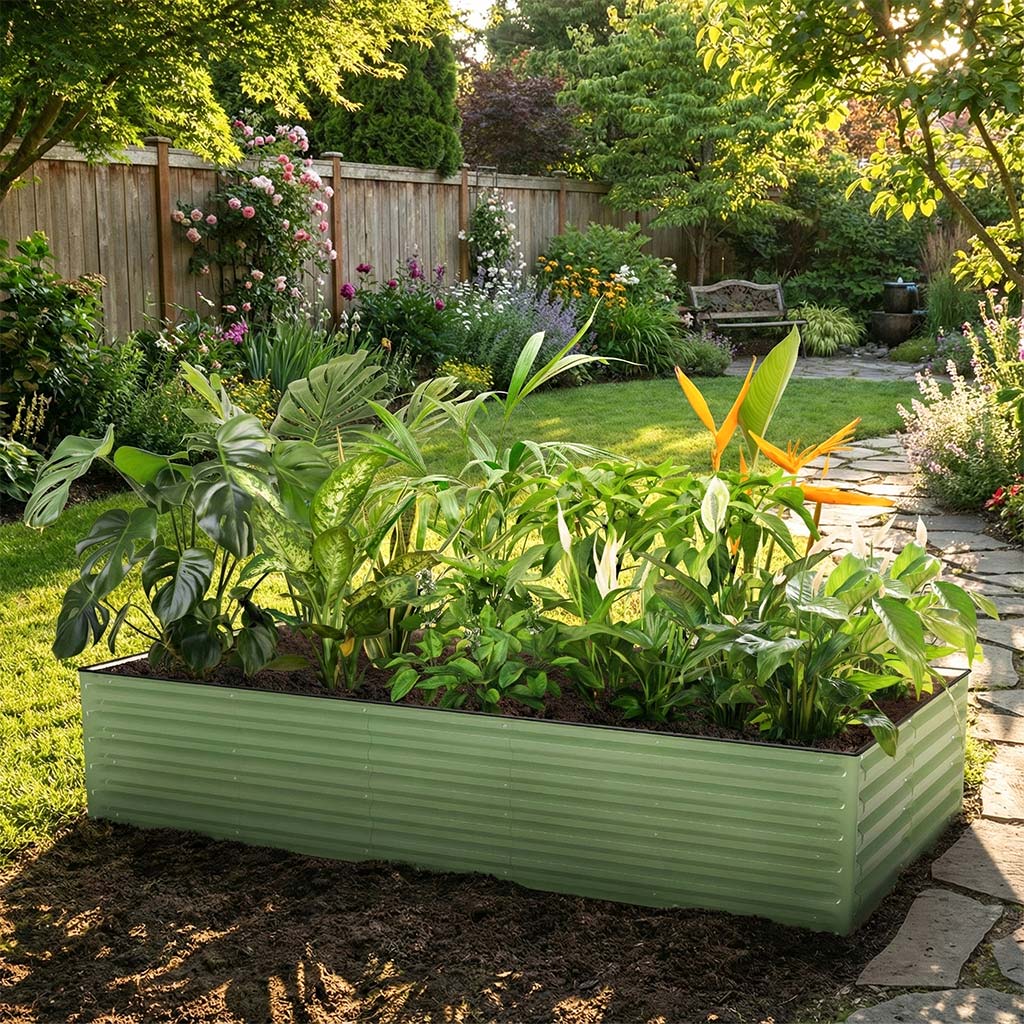 8x4 aluminum raised garden bed-VEGEGA
