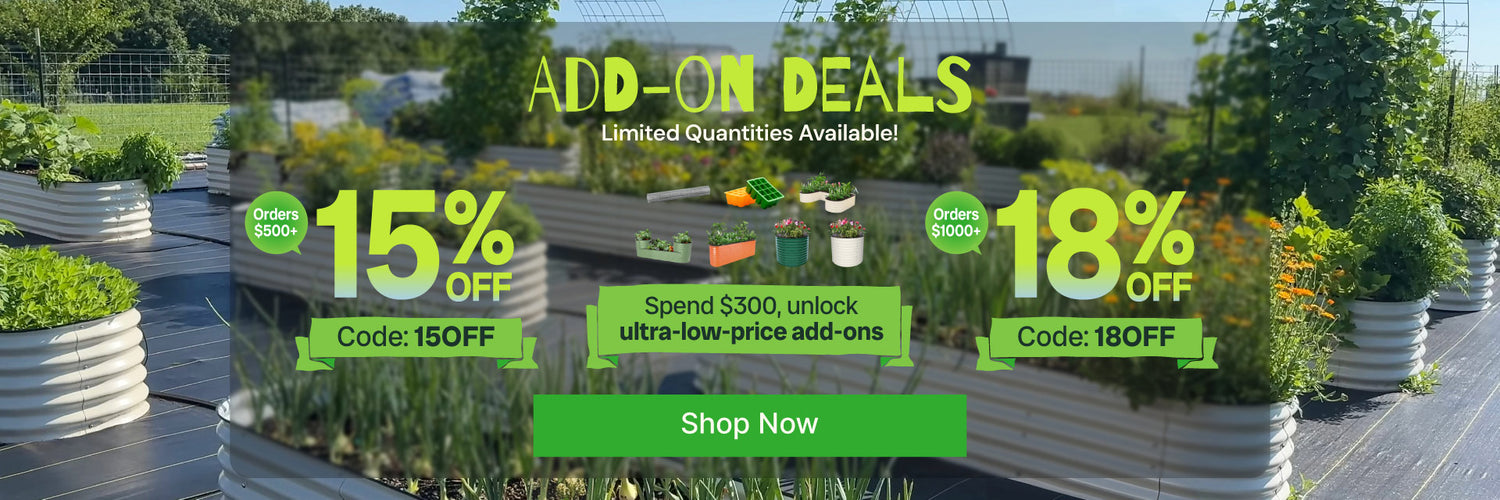 add on deal of metal raised garden beds