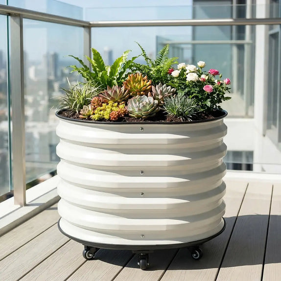 24in Round leak proof base with casters-VEGEGA