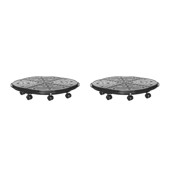 two 24in round base for metal raised beds with casters-VEGEGA