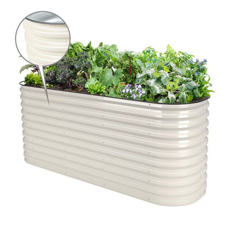 32 inches tall white outdoor raised planter boxes-Vegega