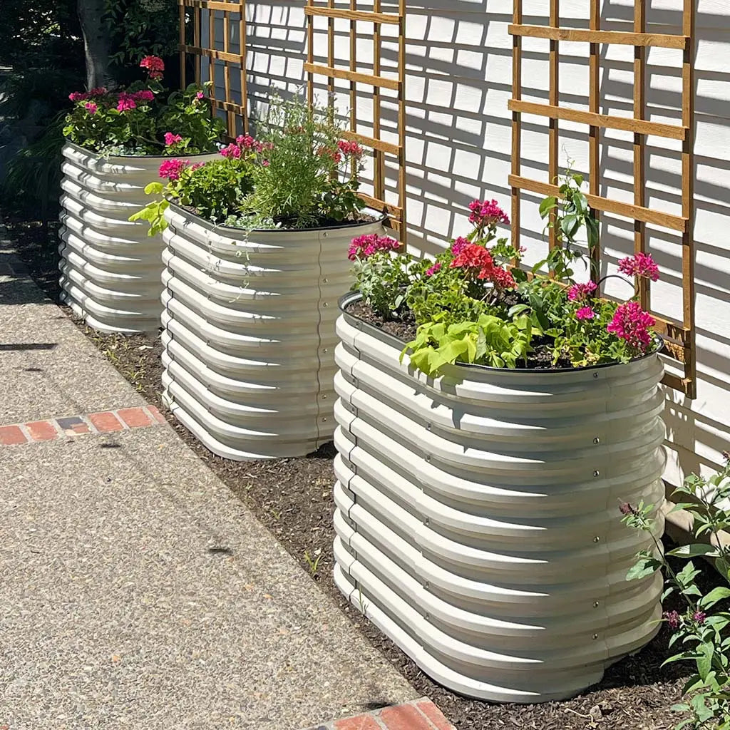 32'' Tall 3.5x2 Galvanized Steel Raised Garden Bed (2 in 1)【Upgrade 2.0】