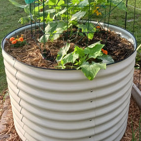 42'' Wide Round Garden Bed white