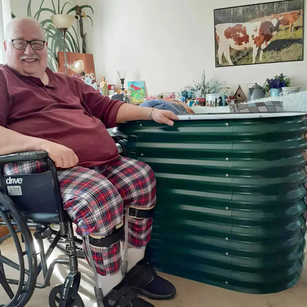 Galvanized Flower Bed