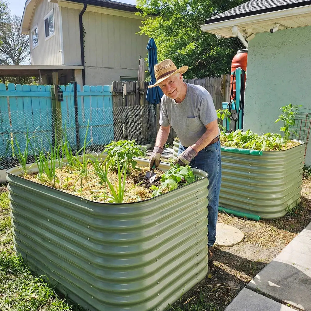 32-inch tall raised garden bed-Vegega