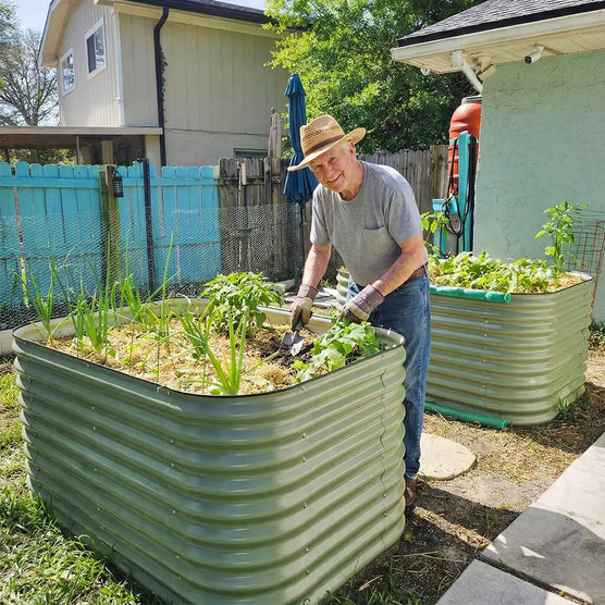 32-inch tall raised garden bed-Vegega