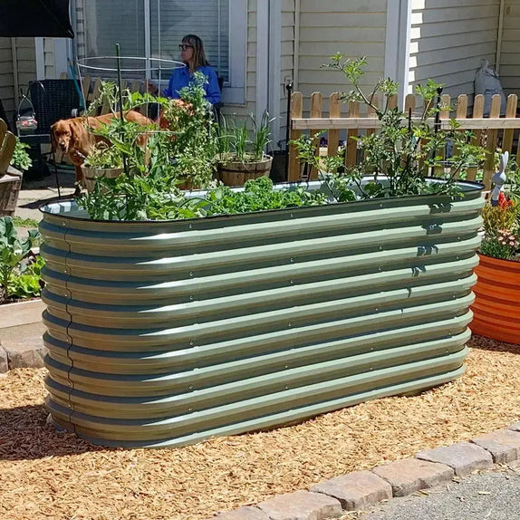 green planter boxes raised-Vegega
