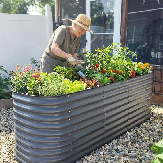 32-inch tall raised garden bed-Vegega metal raised bed