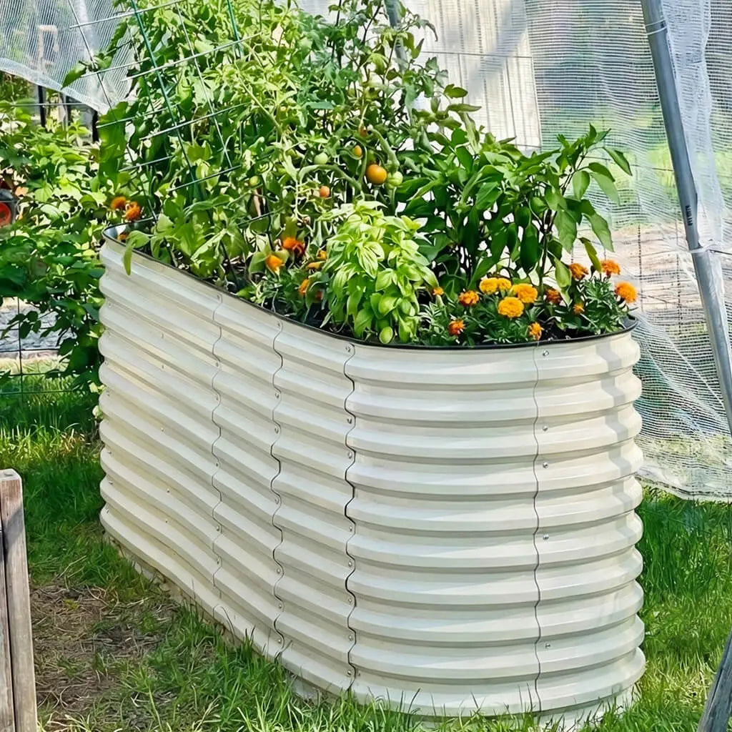 galvanized raised garden bed kit-Vegega